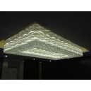 Big Rectangular Crystal Ceiling Lamp for Hotel Meeting Room